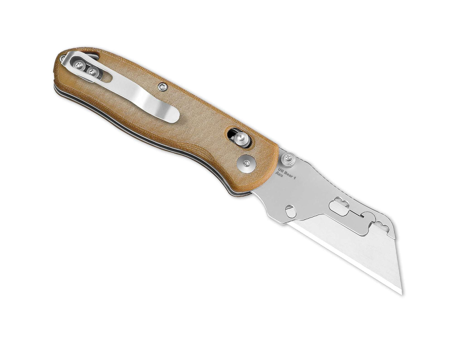 Kizer Drop Bear Utility Brown Micarta