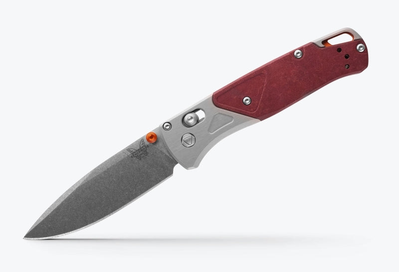 Benchmade 535-09 Bugout, S90V, Gray/ Red Richlite Taschenmesser