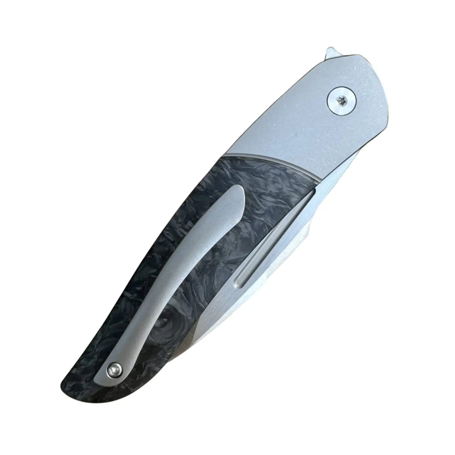 Bastards Knives Alcyon Marbled Black by Tim Bernard Bastards Knives Alcyon-Black-Clip