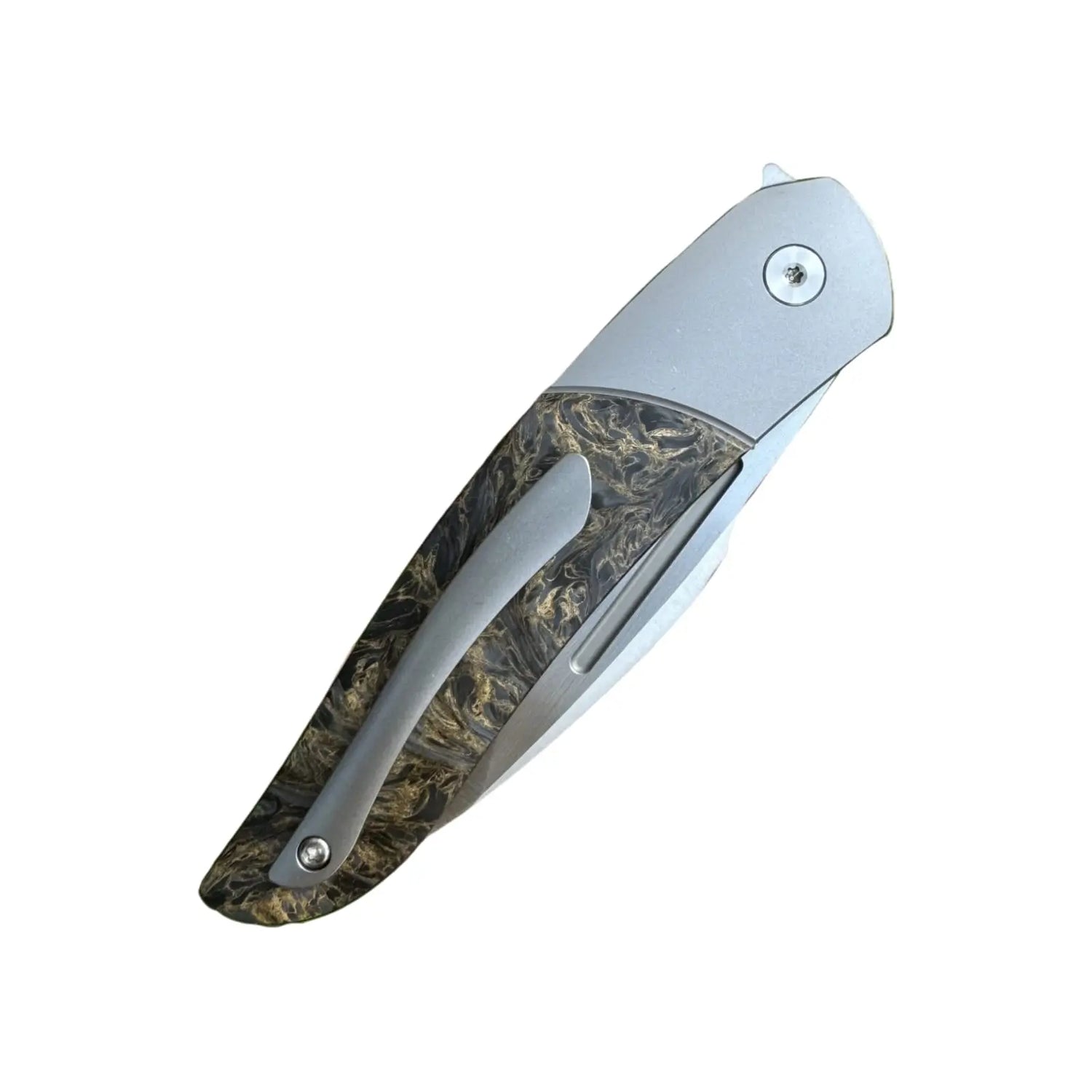 Bastards Knives Alcyon Marbled Gold by Tim Bernard Bastards Knives Alcyon-Gold-Clip