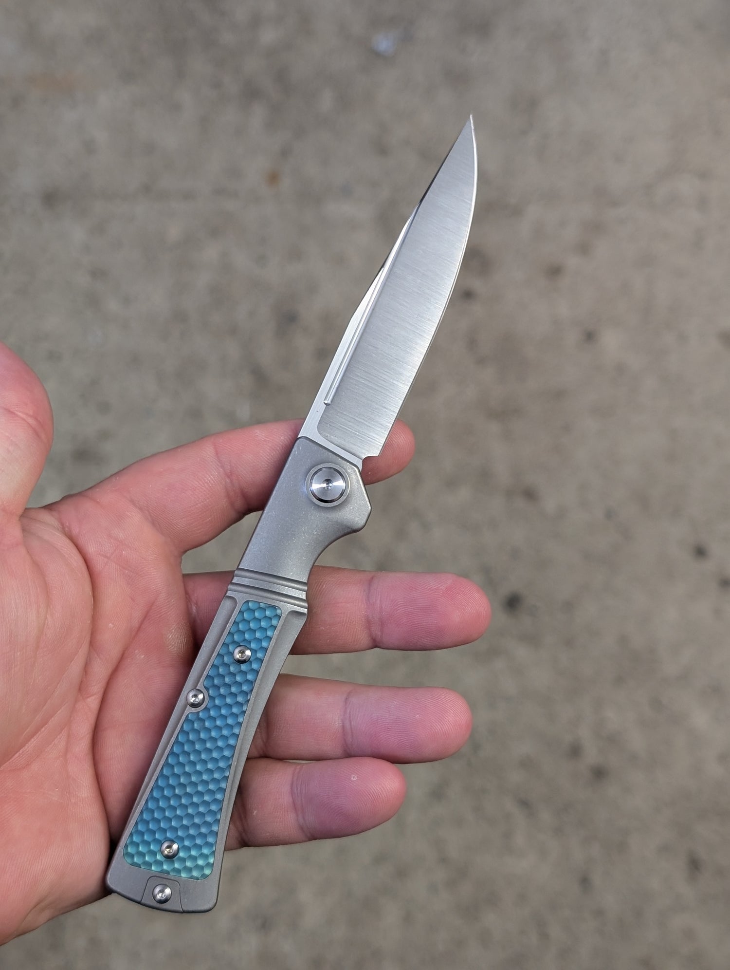 SK-X Slipjoint Taschenmesser - CPM20CV Stahl satin finish Inlay Version MIT Inlay - Flachschliff