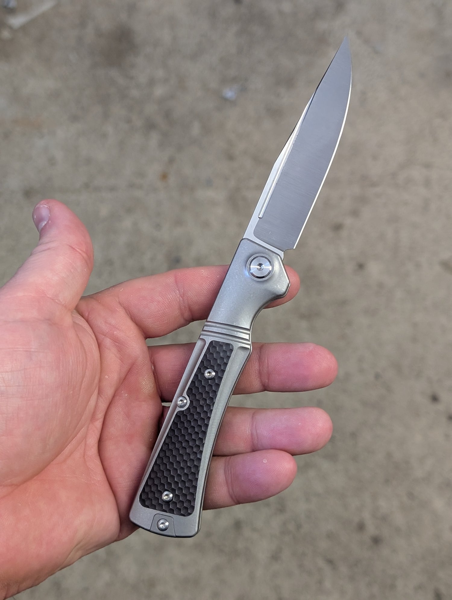 SK-X Slipjoint Taschenmesser - CPM20CV Stahl satin finish Inlay Version MIT Inlay - Flachschliff