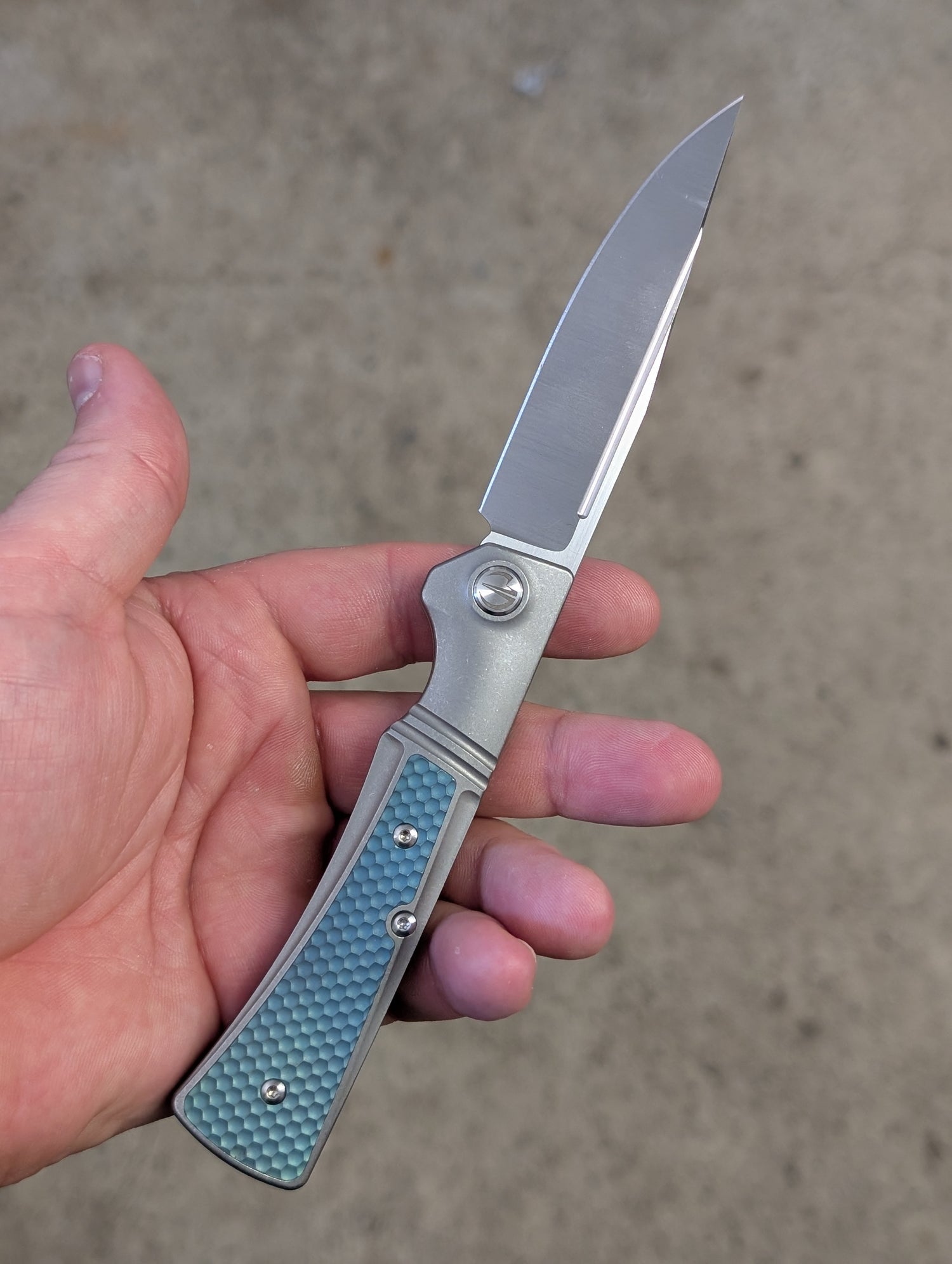 SK-X Slipjoint Taschenmesser - CPM20CV Stahl satin finish Inlay Version MIT Inlay - Flachschliff