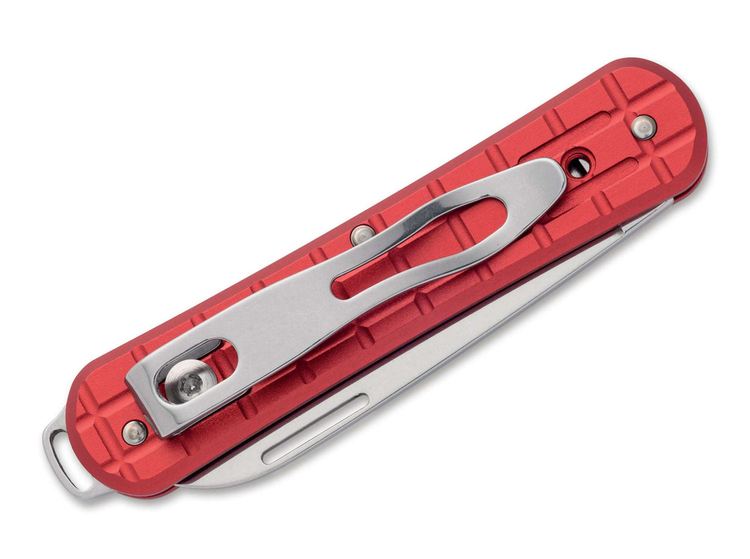 Fox Knives Vulpis 130 Grenade Pattern Aluminum Red