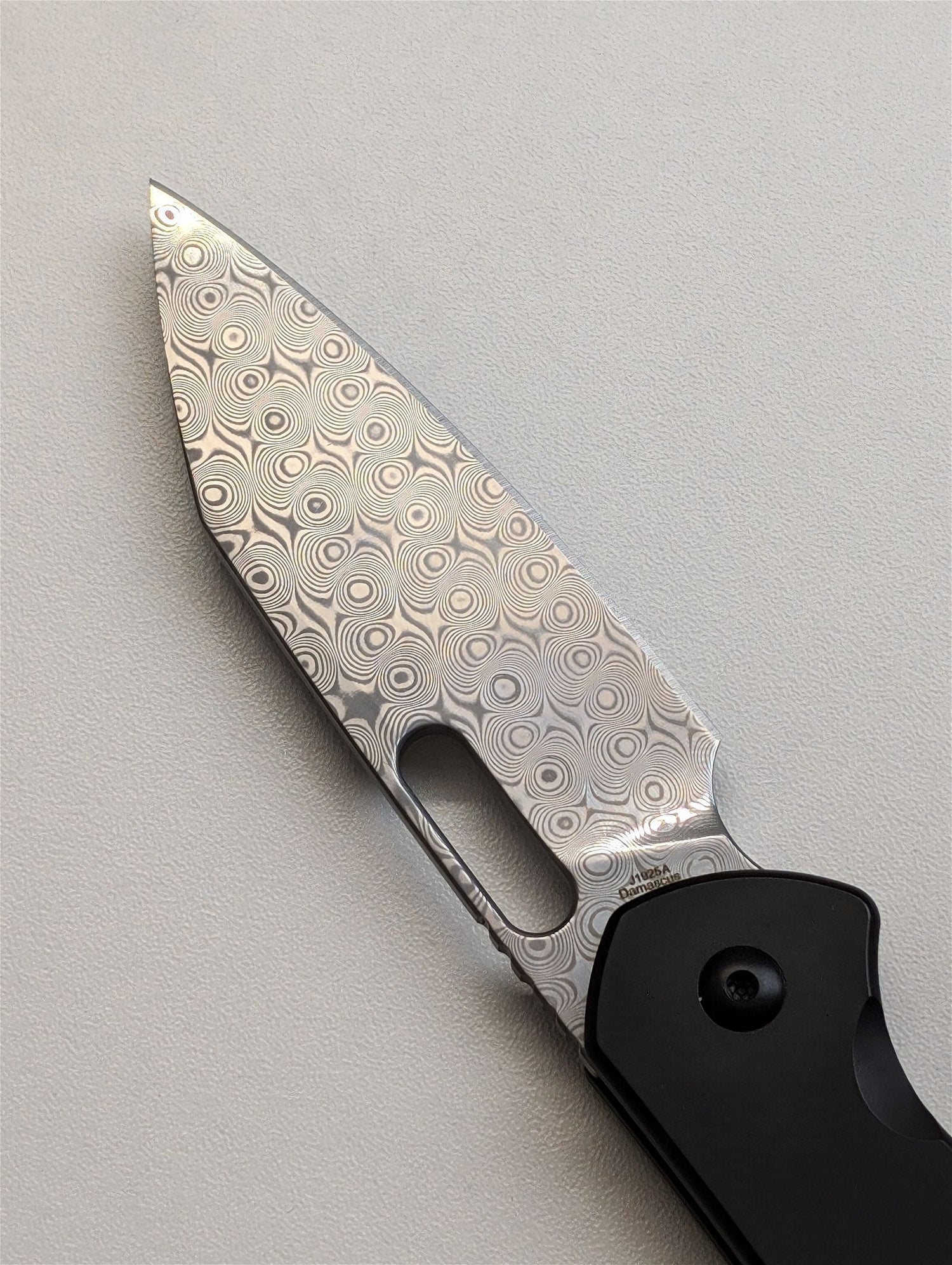 CJRB Connoisseur Damascus Titanium Pocket Knife