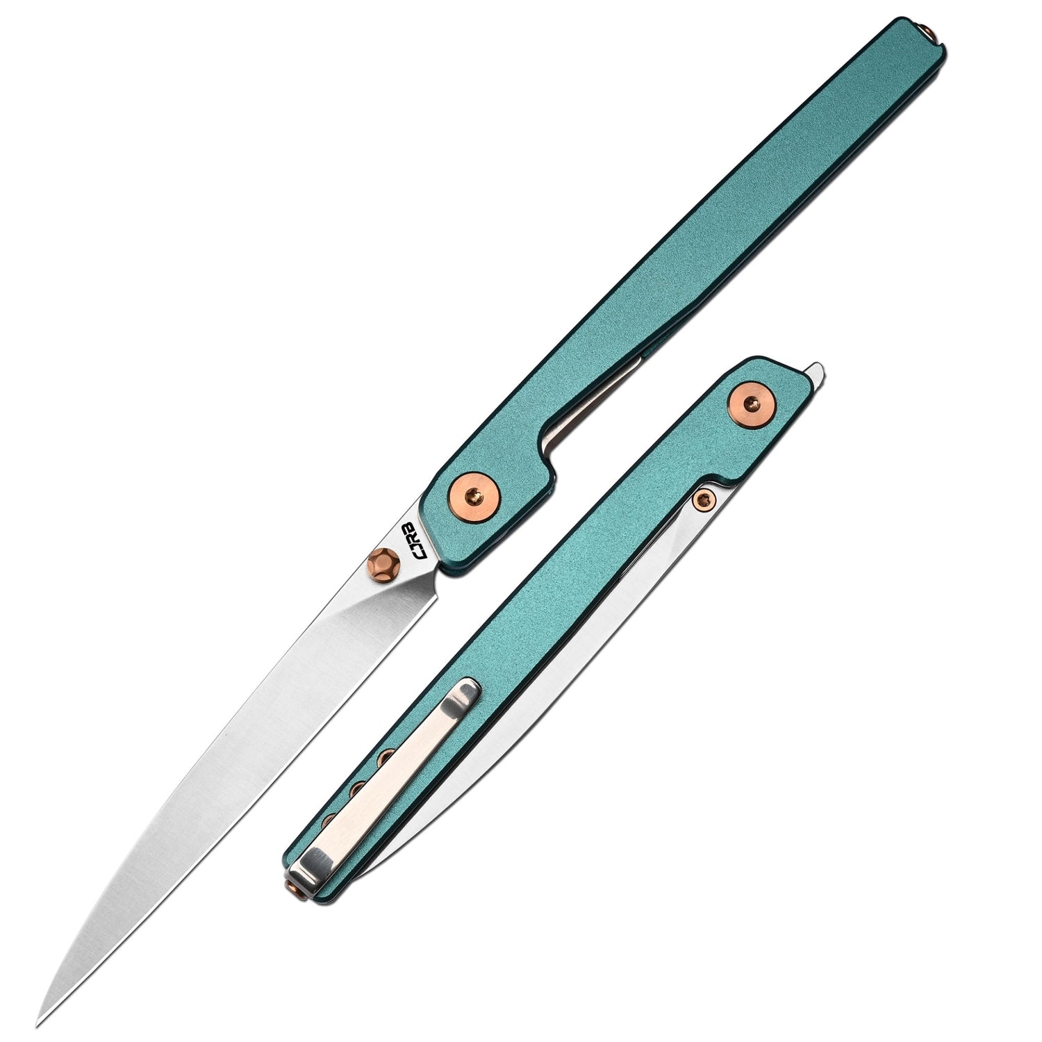 CJRB Lanky – AR-RPM9 Wharncliffe, Blue Aluminium Artisan Cutlery Taschenmesser