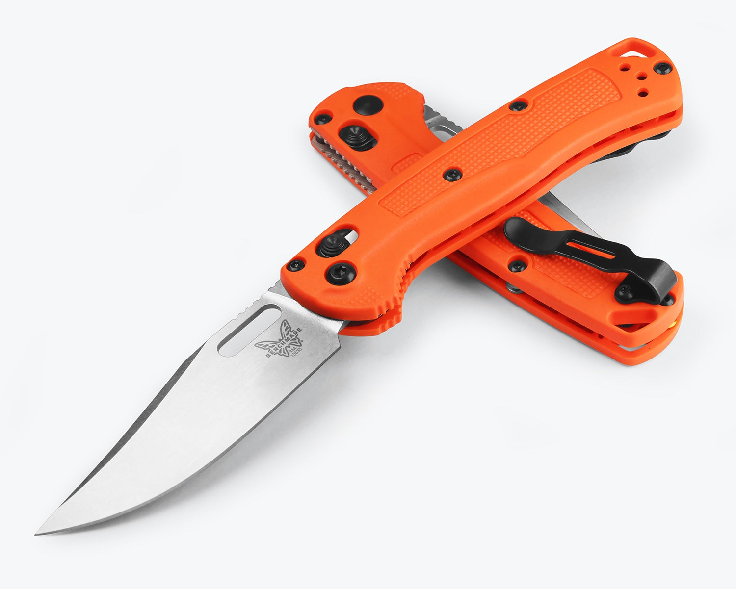 Benchmade Mini Taggedout 15533, CPM-154, Orange Grivory, Jagd-Taschenmesser