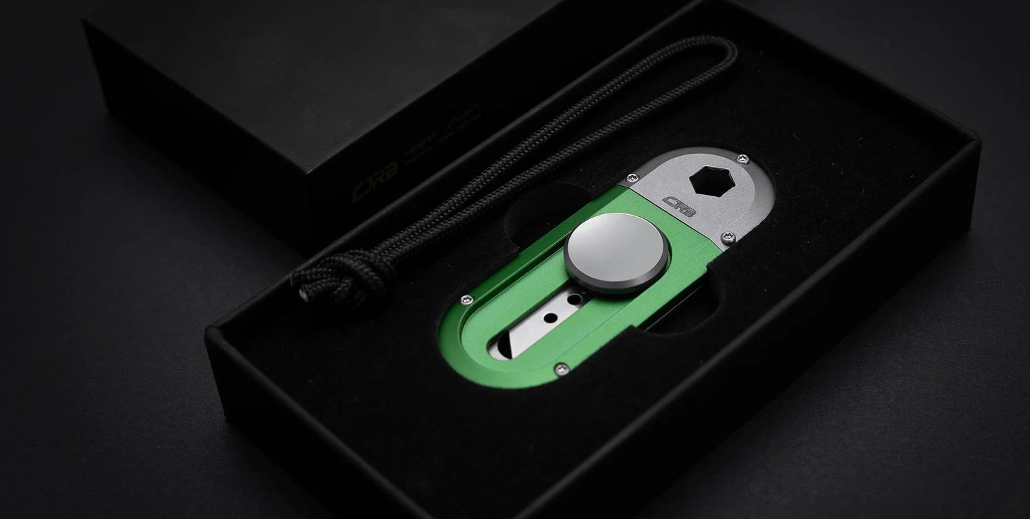 CJRB J1941G-GN Breeze Carbon Steel, Green Titan Alu Boxcutter