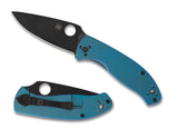 Spyderco C122TIBLBKP Tenacious Blue Titan, Black Pocket Knife