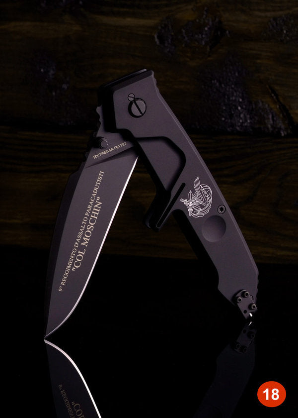 Taschenmesser MF2 schwarz Col. Moshin, Extrema Ratio Fightwood MESSER