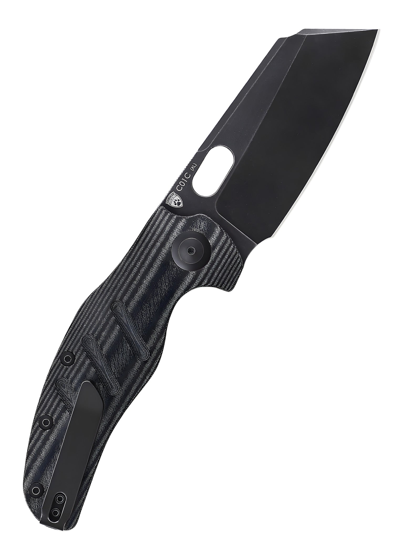 Kizer Knives SHEEPDOG C01C XL, Micarta, schwarze Klinge, Taschenmesser