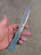 SK-X Slipjoint Taschenmesser - CPM20CV Stahl satin finish Inlay Version MIT Inlay - Flachschliff